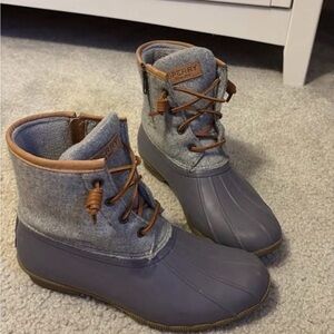 Sperry Charcoal and Tan Duck Boots